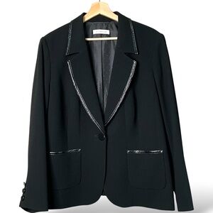 WINDSMOOR Crepe Acetate Blazer Fully Lined in 100% Silk Pockets One Button Close